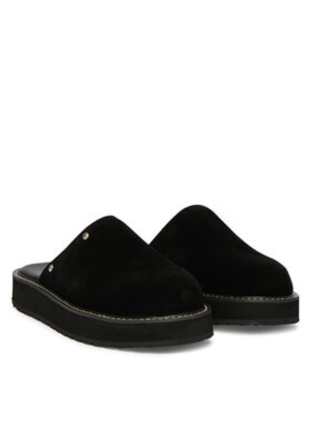 EMU Australia Klapki Maroo W13285 Czarny. Kolor: czarny. Materiał: skóra, zamsz