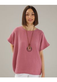 Unisono - MUŚLINOWA BLUZKA Z NASZYJNIKIEM 209-9627 CIPOLLA. Materiał: bawełna #1