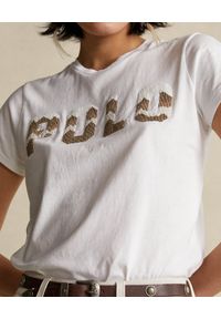 Ralph Lauren - RALPH LAUREN - Biały t-shirt z logo. Okazja: na co dzień. Typ kołnierza: polo. Kolor: biały. Styl: casual #3
