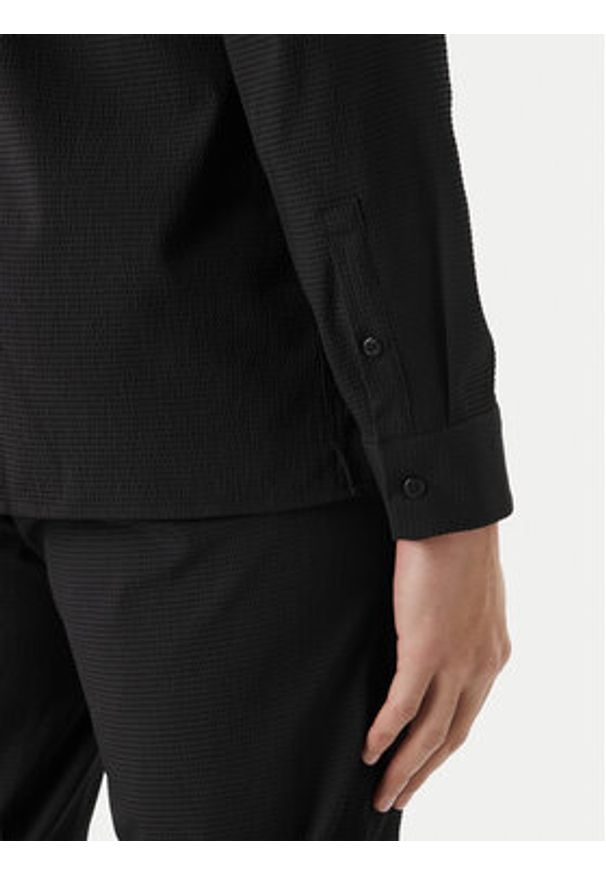 Calvin Klein Koszula LV04LF108G Czarny Classic Fit. Kolor: czarny. Materiał: syntetyk