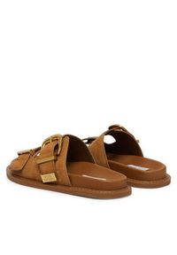 Steve Madden Klapki Arch 11003596 Brązowy. Kolor: brązowy. Materiał: skóra, zamsz #5