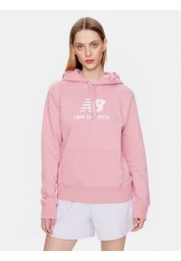 New Balance Bluza WT31533 Różowy Relaxed Fit. Kolor: różowy. Materiał: bawełna #1