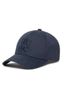Hugo - HUGO Czapka z daszkiem Jude 50533409 Granatowy. Kolor: niebieski. Materiał: bawełna, materiał