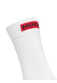 Hugo - HUGO Zestaw 2 par wysokich skarpet damskich 50502046 Biały. Kolor: biały. Materiał: bawełna, materiał #4