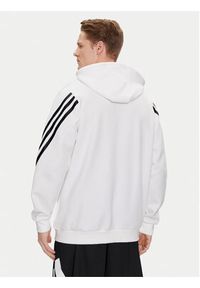 Adidas - adidas Bluza Future Icons 3-Stripes Full-Zip Hoodie IC8258 Biały Regular Fit. Kolor: biały. Materiał: bawełna