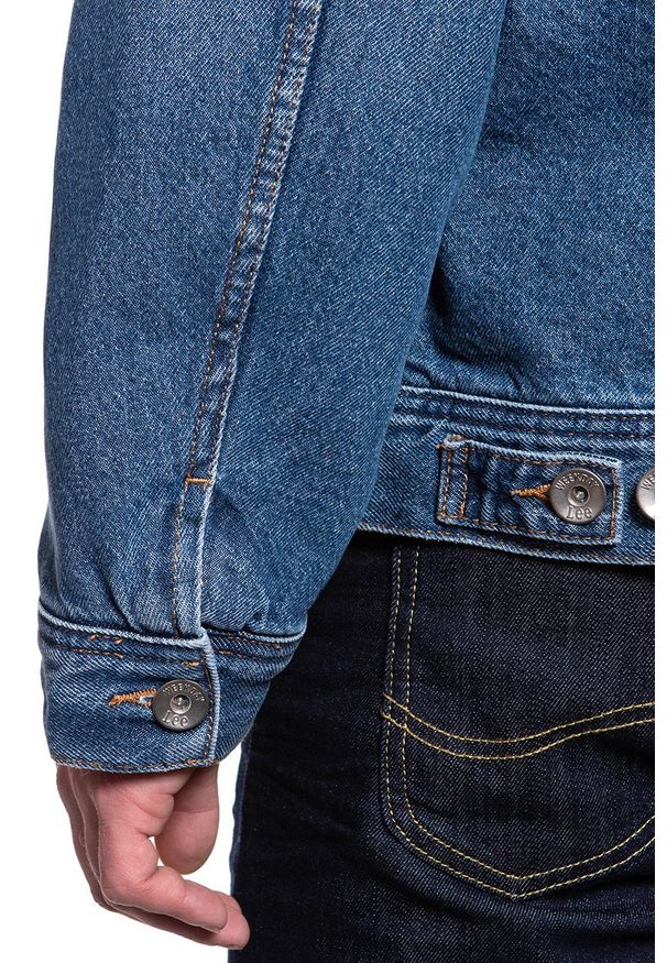 Lee - KURTKA JEANSOWA LEE STORM RIDER JKT MID STONE L88YRDFJ 112123806. Materiał: jeans