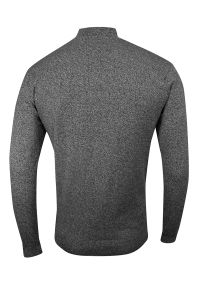Półgolf Popielaty Melanżowy, Bawełniany, Prosty Krój, Klasyczny, Męski -Brave Soul. Kolor: szary. Materiał: bawełna. Wzór: melanż. Sezon: zima, jesień. Styl: klasyczny #2