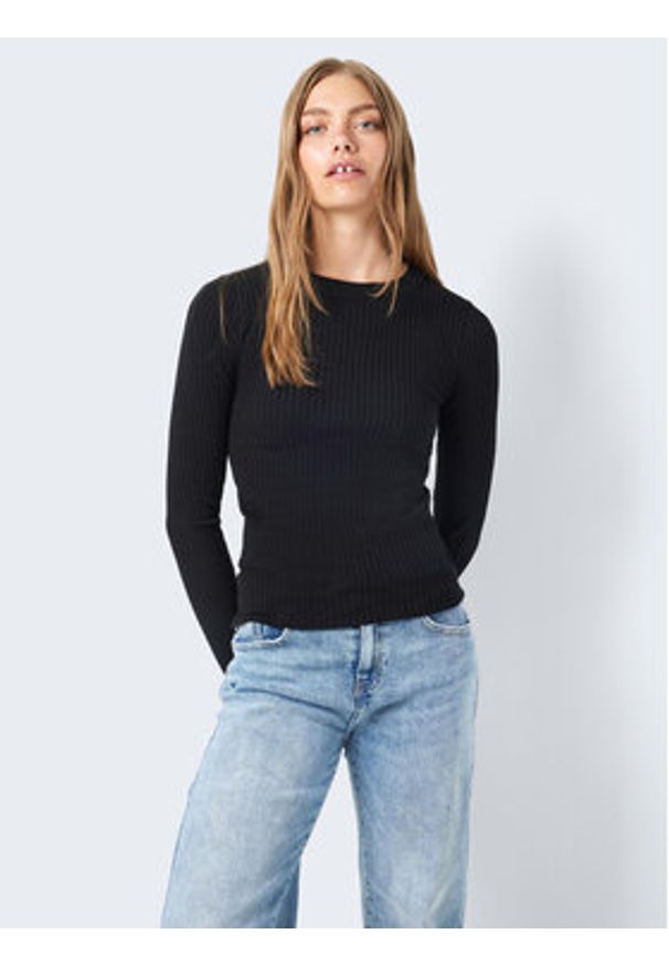 Noisy may - Noisy May Sweter Ship 27020928 Czarny Slim Fit. Kolor: czarny. Materiał: wiskoza