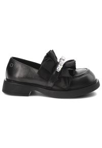 Czarne Półbuty Tuffoni Eleganckie Obuwie Damskie Premium. Kolor: czarny. Materiał: skóra. Styl: elegancki #6