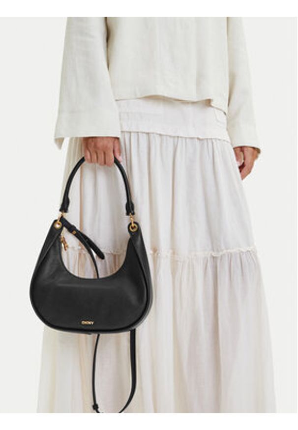 DKNY Torebka R44CEI49 Czarny. Kolor: czarny. Materiał: skórzane