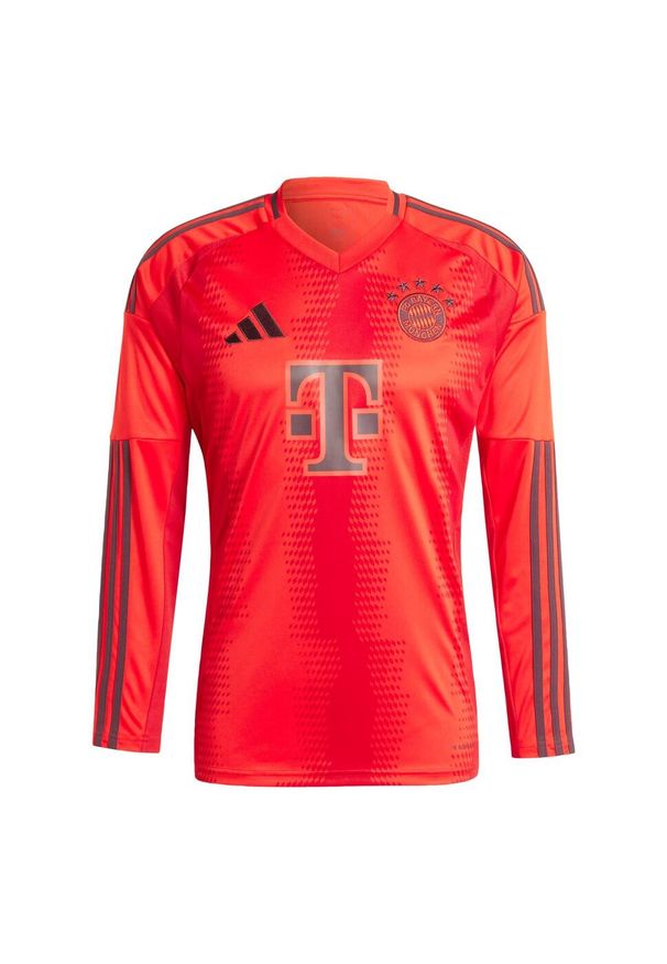 Adidas - Koszulka FC Bayern 24/25 Long Sleeve Home. Kolor: czerwony. Materiał: materiał. Długość rękawa: długi rękaw