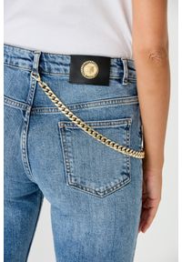 Just Cavalli - JUST CAVALLI Błękitne damskie jeansy Super Slim Chain, Rozmiar 29. Kolor: niebieski #9