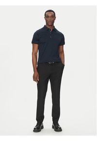 Karl Lagerfeld - KARL LAGERFELD Polo 745007 552200 Granatowy Regular Fit. Typ kołnierza: polo. Kolor: niebieski. Materiał: bawełna