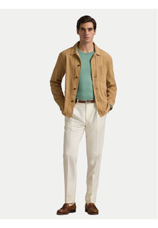 Polo Ralph Lauren Sweter 710890558508 Zielony Slim Fit. Typ kołnierza: polo. Kolor: zielony. Materiał: bawełna