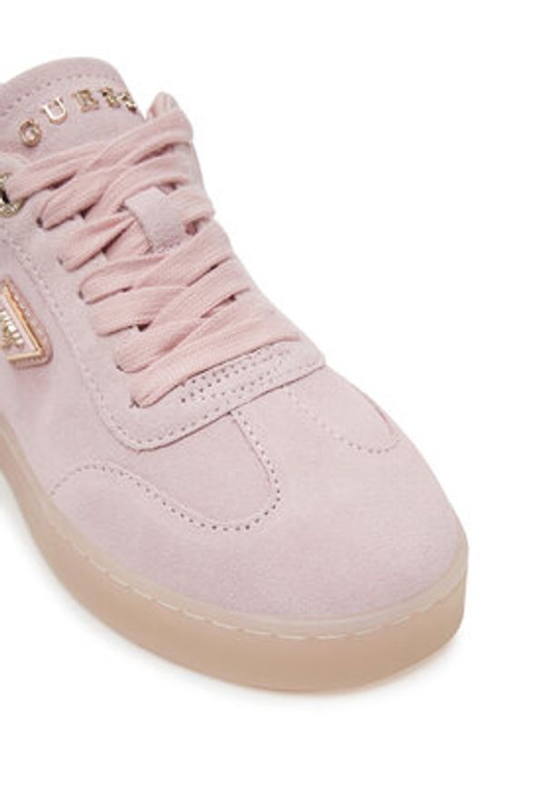 Guess Sneakersy FLJJAZSUE12 Różowy. Kolor: różowy. Materiał: skóra