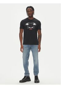 Hugo - HUGO T-Shirt Dobero 50542734 Czarny Regular Fit. Kolor: czarny. Materiał: bawełna