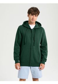 Sinsay - Bluza z kapturem - zielony. Typ kołnierza: kaptur. Kolor: zielony