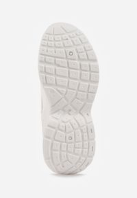 Born2be - Biało-Srebrne Sneakersy Vices na Grubej Podeszwie z Tłoczeniami Nativine. Okazja: na co dzień. Kolor: biały. Materiał: jeans #9