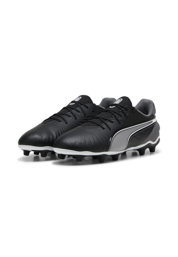 Puma - Buty piłkarskie dziecięce PUMA King Match FG/AG Jr. Kolor: biały, wielokolorowy, czarny, szary. Sport: piłka nożna