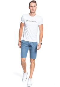 Mustang - SPODENKI MUSTANG Classic Chino Short Denim Blue 1007751 5000 310. Materiał: denim