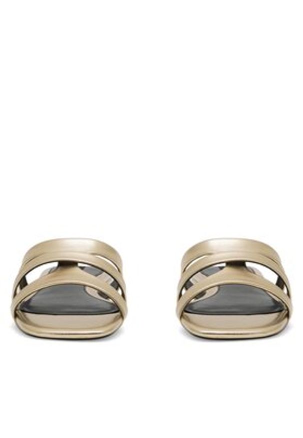 Nine West Klapki 123AL1207-1 Złoty. Kolor: złoty. Materiał: syntetyk