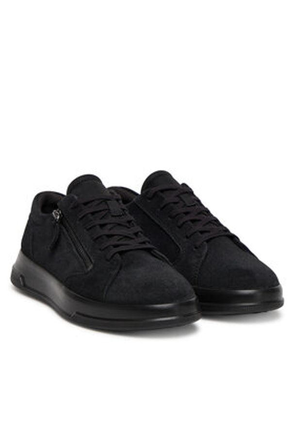 ecco - ECCO Sneakersy 22381350472 Czarny. Kolor: czarny. Materiał: zamsz, skóra
