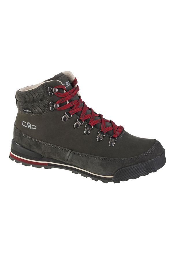 Buty trekkingowe męskie CMP Heka WP Hiking. Kolor: czerwony, brązowy, wielokolorowy, szary. Materiał: nubuk