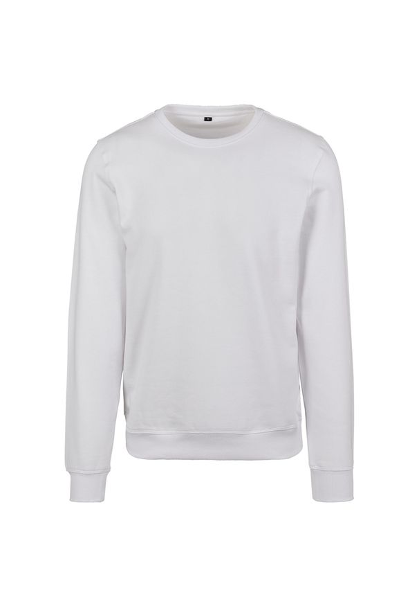 BUILD YOUR BRAND - Bluza Unisex Premium Crew Neck Dla Dorosłych. Kolor: biały