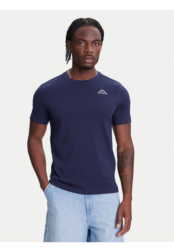 Kappa T-Shirt Logo Korpo Cafers 304J150 Fioletowy Slim Fit. Kolor: fioletowy. Materiał: bawełna