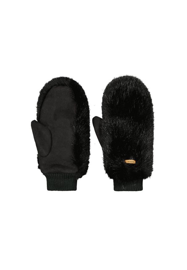 Rękawiczki futrzane damskie Barts. Kolor: czarny. Materiał: futro. Sezon: zima. Sport: turystyka piesza