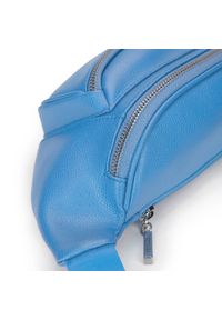 Wittchen - Damska torebka nerka skórzana z kieszonką. Kolor: niebieski. Materiał: skóra. Wzór: aplikacja #3