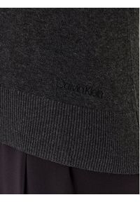 Calvin Klein Kardigan LV044C346G Szary Regular Fit. Kolor: szary. Materiał: wiskoza