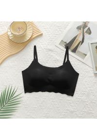 Intica - Biustonosz sportowy z pianki na treningi i codzienne aktywności Lyudmila. Kolor: czarny. Materiał: tkanina #1