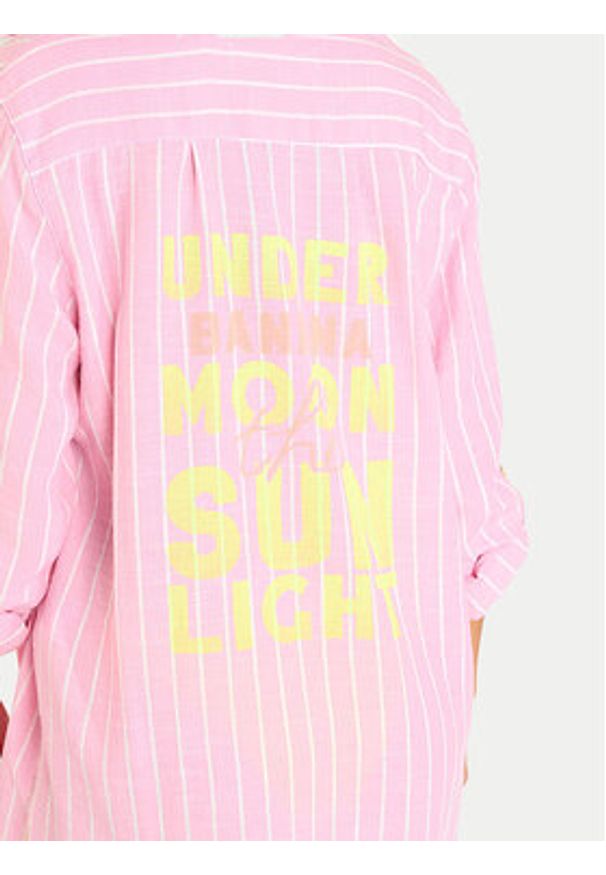 Banana Moon Koszula Garel Galeana MVD33 Różowy Regular Fit. Kolor: różowy. Materiał: syntetyk