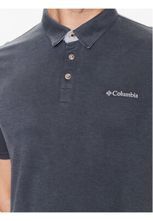 columbia - Columbia Polo Nelson Point 1772721 Szary Regular Fit. Typ kołnierza: polo. Kolor: szary. Materiał: syntetyk