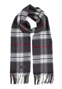 FRAAS - szale męskie - Szary szalik męski w kratę F8 - FRAAS Cashmink. Kolor: szary. Materiał: syntetyk, poliakryl, kaszmir, tkanina, skóra, wełna, materiał, włókno #1