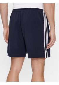Adidas - adidas Szorty sportowe Essentials French Terry 3-Stripes Shorts IC9436 Niebieski Regular Fit. Kolor: niebieski. Materiał: bawełna. Styl: sportowy