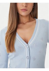 Guess Kardigan W6GR18 Z0605 Niebieski Regular Fit. Kolor: niebieski. Materiał: wiskoza #5