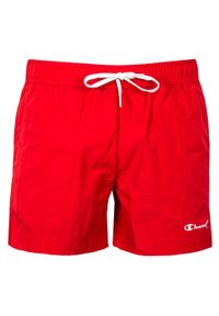 Champion - Strój kąpielowy Męski Script Logo. Kolor: czerwony. Styl: sportowy #2