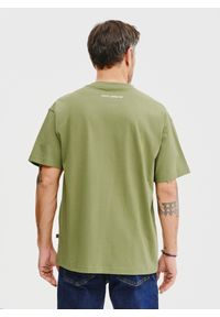 Pako Lorente - PAKO LORENTE – Zielony t-shirt oversize. Okazja: na co dzień. Kolor: zielony, oliwkowy. Materiał: bawełna. Styl: casual #4