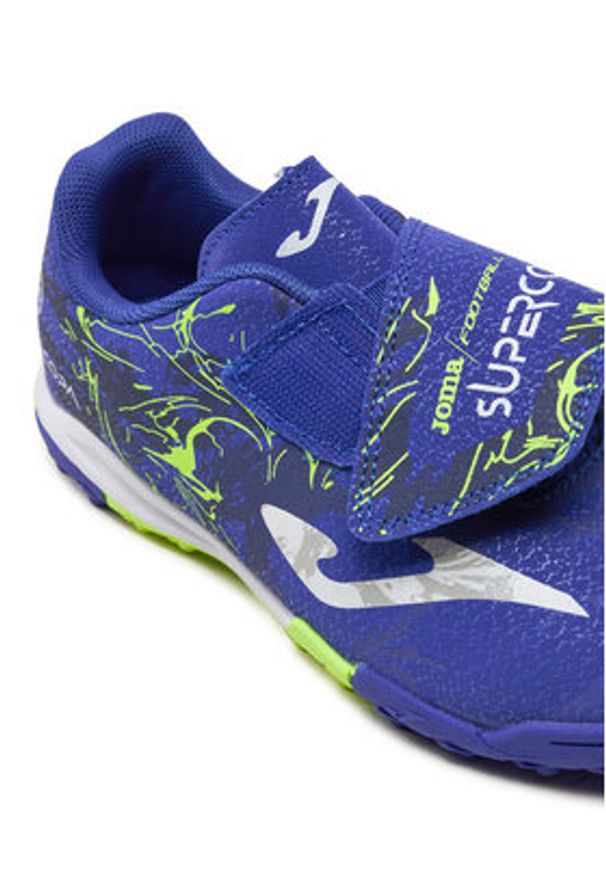 Joma Buty do piłki nożnej Super Copa Jr Turf SCJW2404TFV Niebieski. Kolor: niebieski. Materiał: materiał