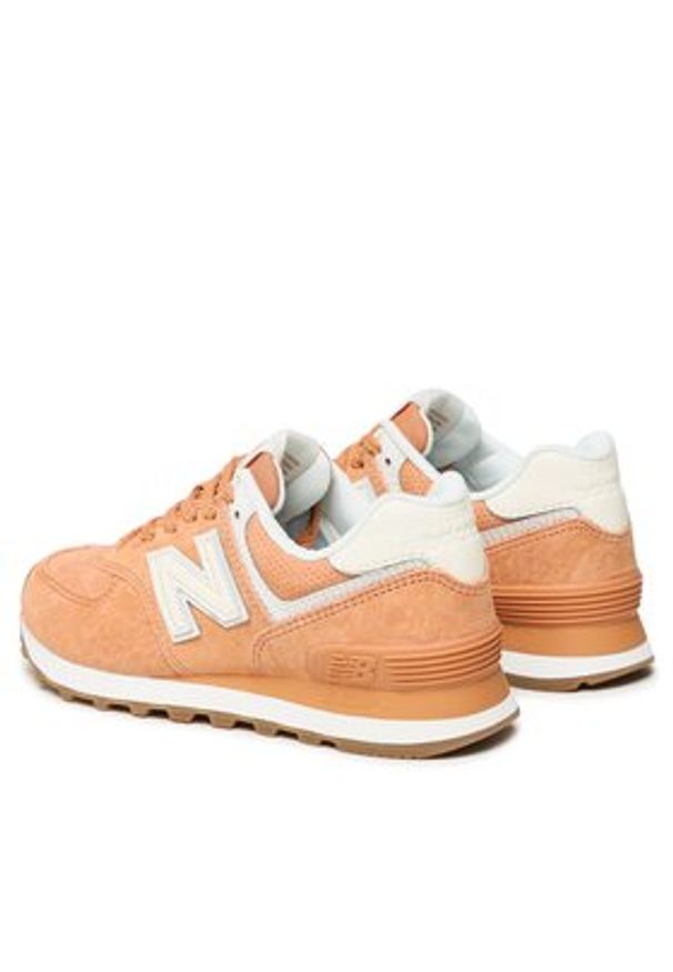 New Balance Sneakersy WL574NB Pomarańczowy. Kolor: pomarańczowy. Materiał: zamsz, skóra. Model: New Balance 574