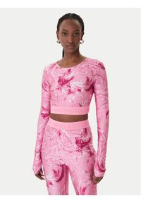 Versace Jeans Couture Bluzka 80HAH218 JS532 Różowy Slim Fit. Kolor: różowy. Materiał: syntetyk #1