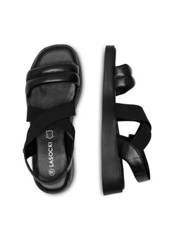 Lasocki Sandały WI16-KIMBALLY-01 Czarny. Kolor: czarny. Materiał: skóra