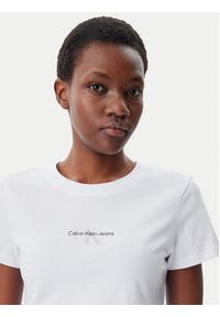 Calvin Klein Jeans T-Shirt Gradient Monologo J20J225252 Biały Slim Fit. Kolor: biały. Materiał: bawełna. Wzór: gradientowy #5