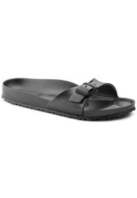 Klapki damskie Birkenstock Eva Madrid Black Eva. Zapięcie: bez zapięcia. Kolor: czarny, wielokolorowy. Materiał: syntetyk, materiał. Sport: turystyka piesza