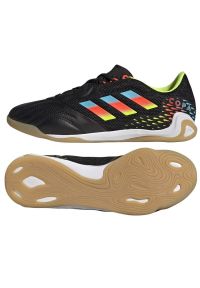 Adidas - Buty piłkarskie adidas Copa Sense.3 In Sala FY6192 czarne czarne. Zapięcie: sznurówki. Kolor: czarny. Materiał: guma, syntetyk. Szerokość cholewki: normalna. Obcas: na platformie. Sport: piłka nożna