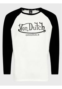Von Dutch Longsleeve Lane 6 324 009 Biały Relaxed Fit. Kolor: biały. Materiał: bawełna. Długość rękawa: długi rękaw
