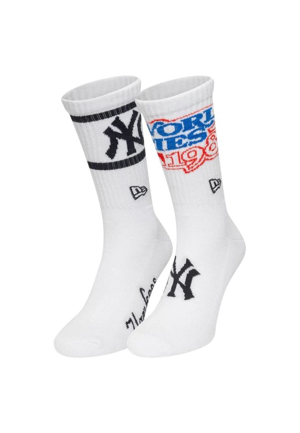 New Era - Skarpetki New York Yankees Crew. Kolor: biały