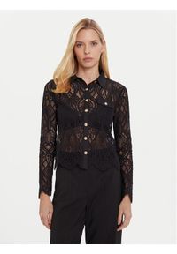 Morgan Bluzka 252-TLILA Czarny Slim Fit. Kolor: czarny. Materiał: syntetyk